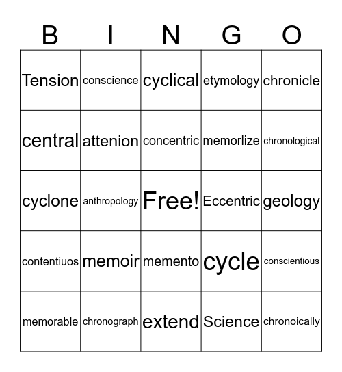 Bingo Card
