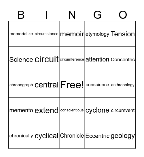 Gisel's bingo board Bingo Card