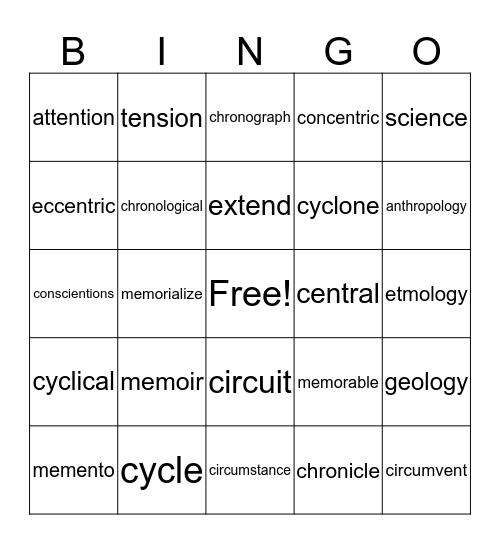 christian Bingo Card