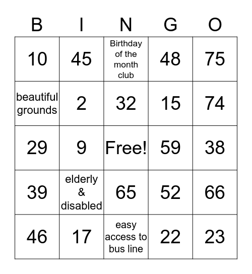 ACC Management Group, Inc Bingo Card