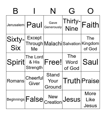 May Bingo Card