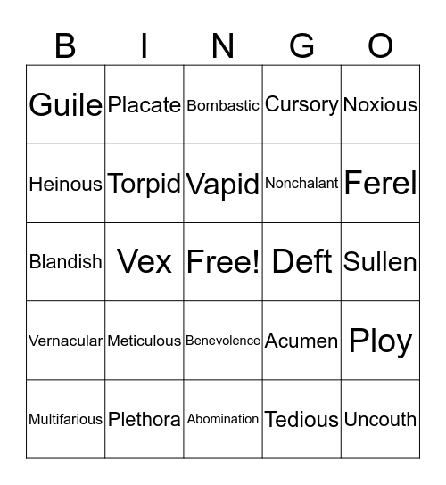 AP Language - 4th 9 Weeks  Bingo Card