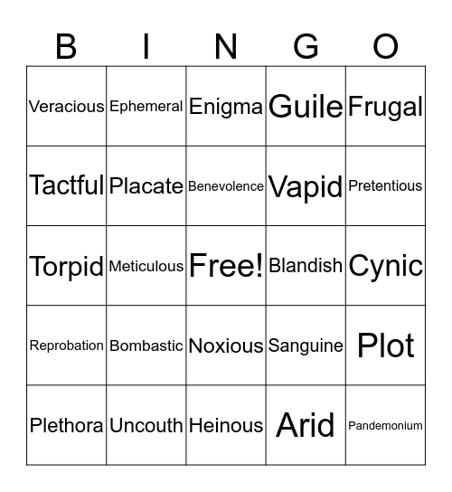 AP Language - 4th 9 Weeks  Bingo Card
