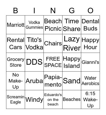 D O N ' T    P A N I C !! Bingo Card