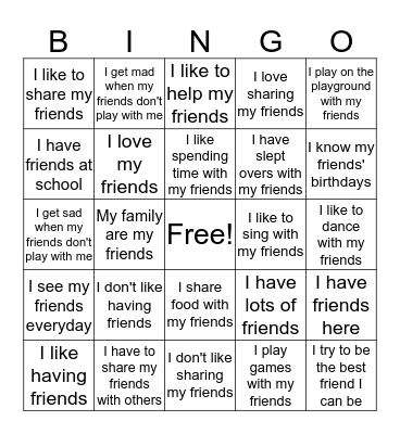 Stick to Me  Bingo Card