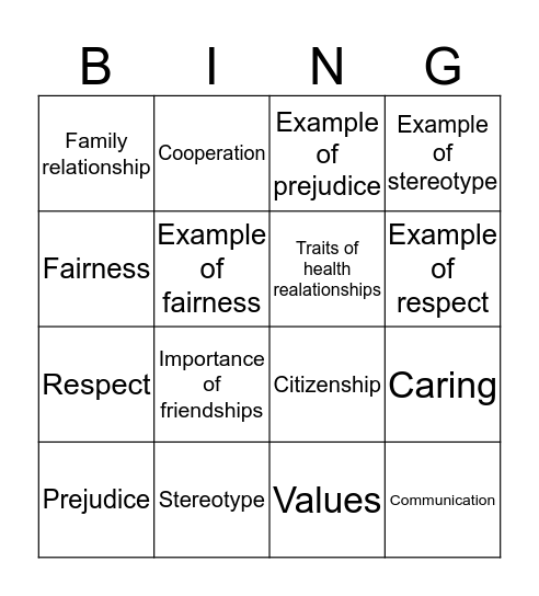 Bingo Card