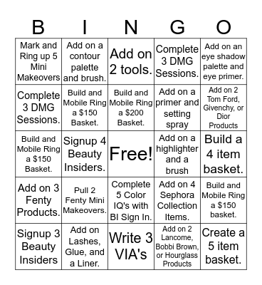 Color Basket Bingo Card