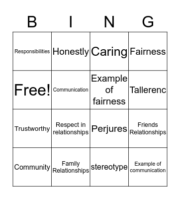 Bingo Card