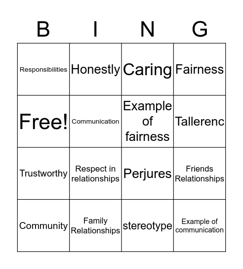 Bingo Card