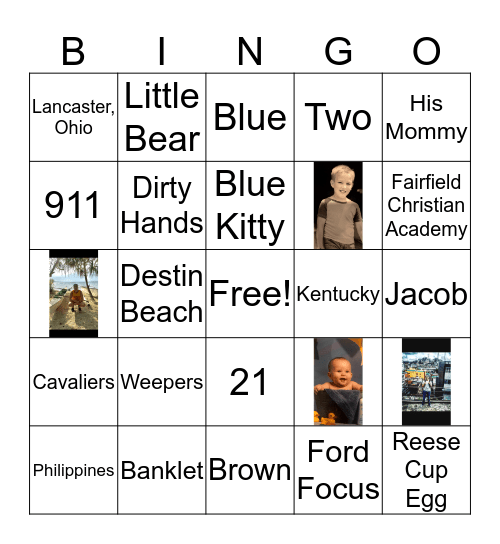 Billy's 21 Bingo Card