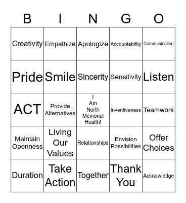 Unmatched Customer Service Bingo Card