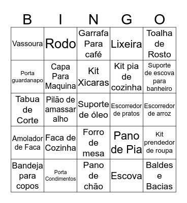 Chá da Mayara Bingo Card