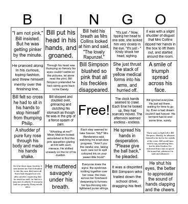 Bill's New Frock Bingo 1 Bingo Card