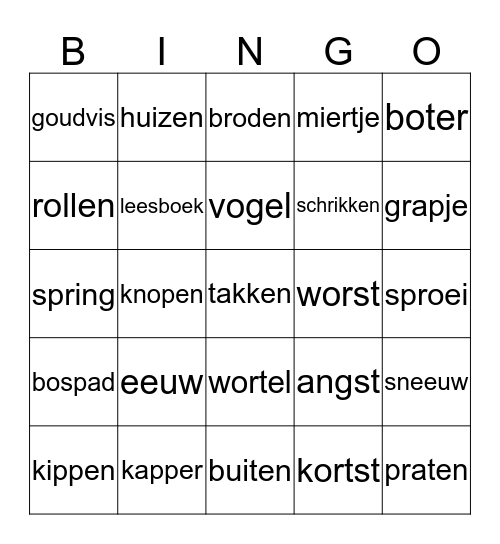 kern 10 Bingo Card