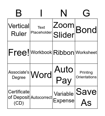 Digital Information Technology (DIT)- Card #3 Bingo Card