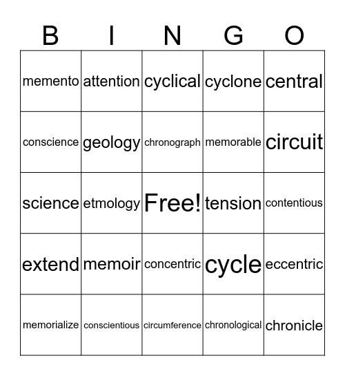 Christian Bingo Card