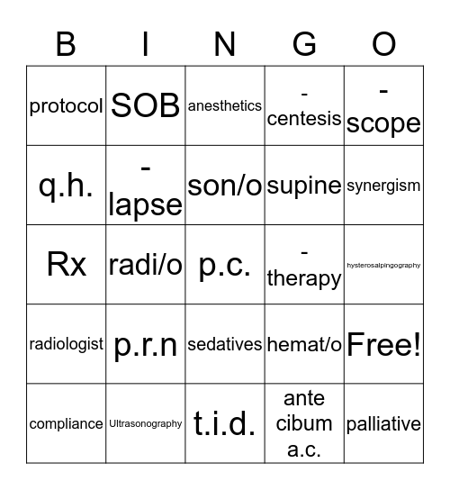 Chapter 15 Bingo Review Bingo Card