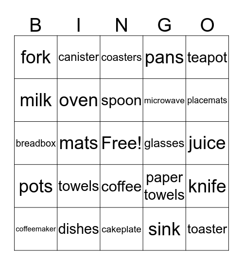 Geneva's BINGO Card