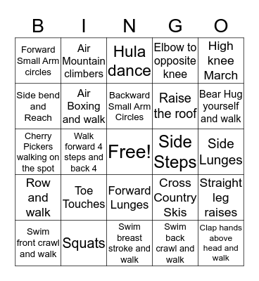 Walk of Life BINGO Card