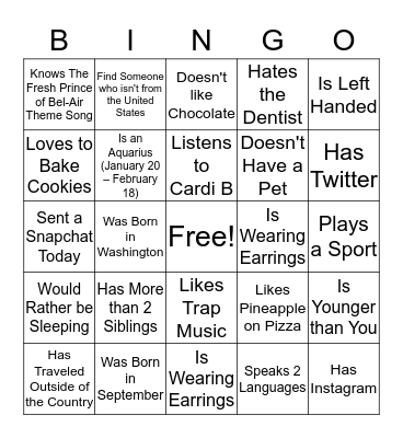 Lit Bingo Card