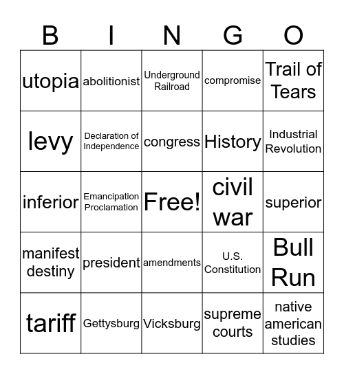 ANTI-BULLYING Bingo Card