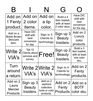 Leadership Basket Bingo  Bingo Card