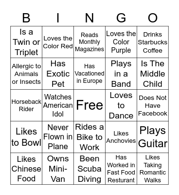 Bingo Card