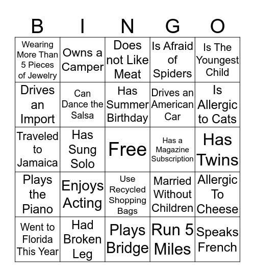 Bingo Card