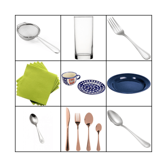 EQUIPMENTS Bingo Card