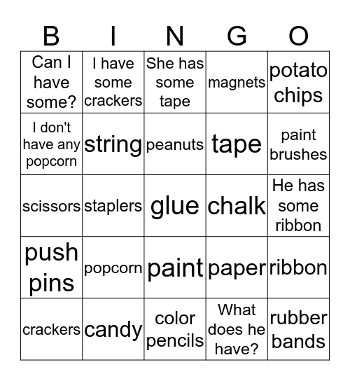 green unit 1 Bingo Card