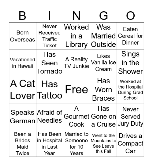 Bingo Card