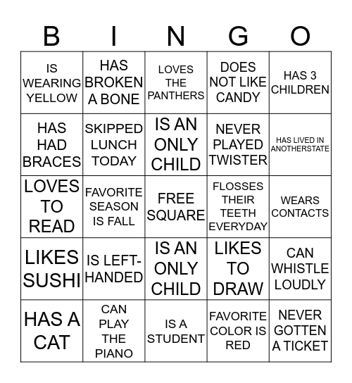 PROMOTION CELEBRATION ICEBREAKER Bingo Card