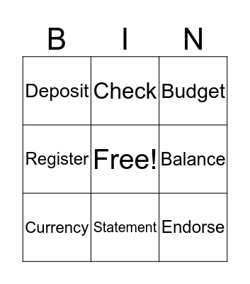 Civics Vocabulary Bingo Card