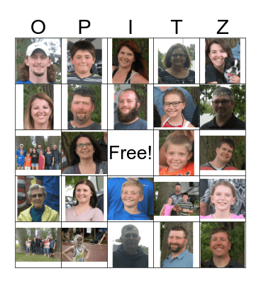 Opitz Family Bingo Card