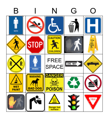 Environmental Signs Bingo Card