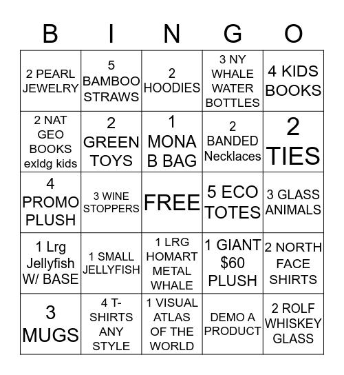 EXTRAORDINARY BINGO Card