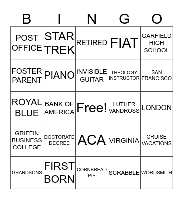 ALL ABOUT AUDREY Bingo Card