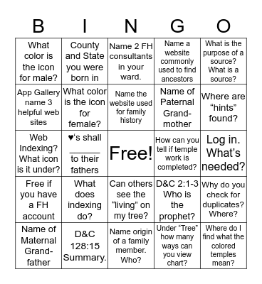 Bingo Card