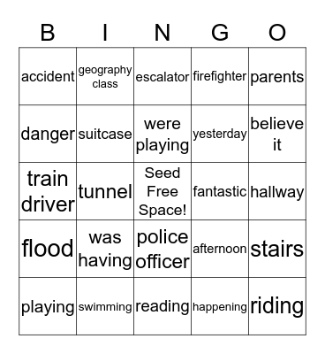 Super Minds 4a, Units 3-4 Vocabulary Bingo Card