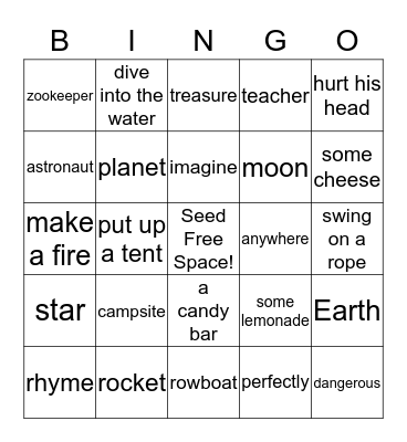 Super Minds 4b, Units 8-9 Vocabulary Bingo Card