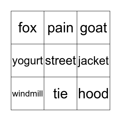 Bingo Card