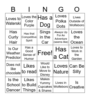 Exploratory BINGO Card