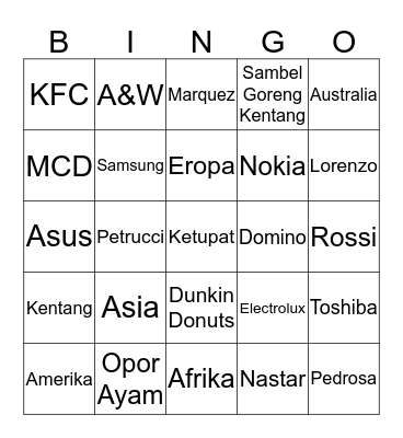 FEL2CITY’s Number 1 Fan Bingo Card