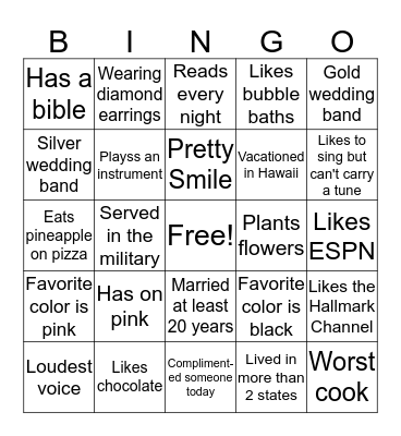 Shockley Bingo  Bingo Card