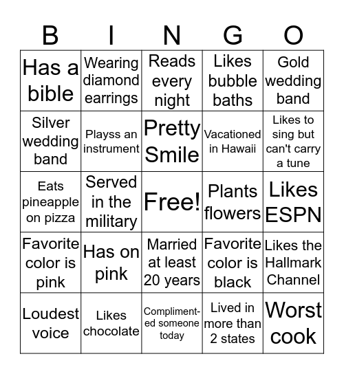 Shockley Bingo  Bingo Card