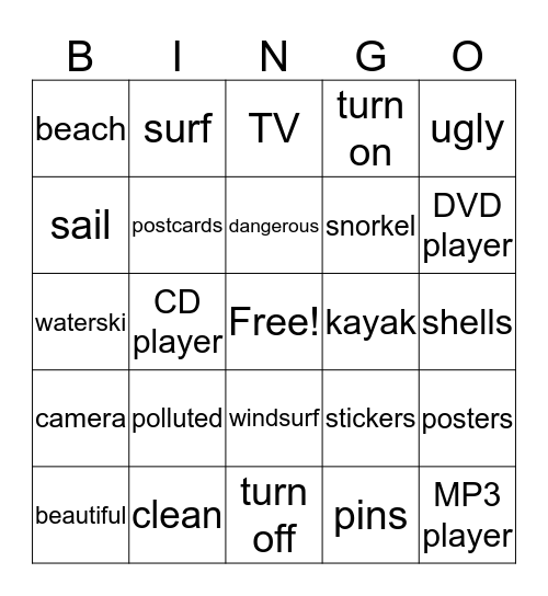 Family 3 Units 3 and 4 Bingo Card