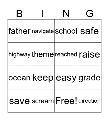 3rd Grade Spelling- week 3 Bingo Card