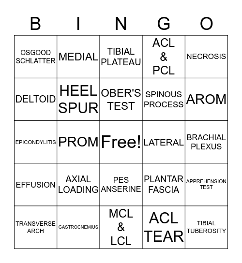 ASM - FINAL EXAM Bingo Card