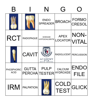 Endo Bingo Card