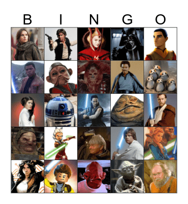 STAR WARS BINGO Card